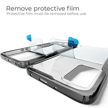 Afbeelding in Gallery-weergave laden, Moozy Xframe Shockproof Case for Xiaomi Redmi Note 11 and 11S - Black Rim Transparent Case, Double Colour Clear Hybrid Cover with Shock Absorbing TPU Rim