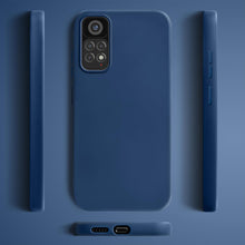 Load image into Gallery viewer, Moozy Lifestyle. Silicone Case for Xiaomi Redmi Note 11 and 11S, Midnight Blue - Liquid Silicone Lightweight Cover with Matte Finish and Soft Microfiber Lining, Premium Silicone Case