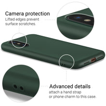 Lade das Bild in den Galerie-Viewer, Moozy Lifestyle. Designed for iPhone X and iPhone XS Case, Dark Green - Liquid Silicone Cover with Matte Finish and Soft Microfiber Lining