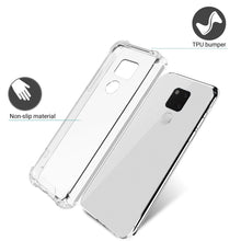 Ladda upp bild till gallerivisning, Moozy Shock Proof Silicone Case for Huawei Mate 20 - Transparent Crystal Clear Phone Case Soft TPU Cover