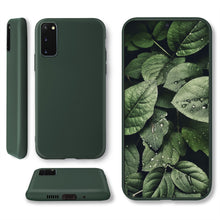 Load image into Gallery viewer, Moozy Minimalist Series Silicone Case for Samsung S20 Plus, Midnight Green - Matte Finish Slim Soft TPU Cover