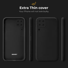 Charger l'image dans la galerie, Moozy Minimalist Series Silicone Case for Samsung A12, Black - Matte Finish Lightweight Mobile Phone Case Slim Soft Protective