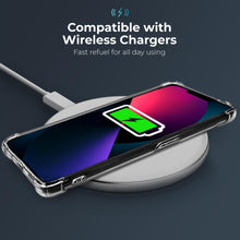 Load image into Gallery viewer, Moozy Shockproof Silicone Case for iPhone 13 - Transparent Case with Shock Absorbing 3D Corners Crystal Clear Protective Phone Case Soft TPU Silicone Cover