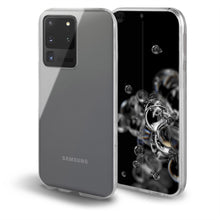 Carica l'immagine nel visualizzatore di Gallery, Moozy 360 Degree Case for Samsung S20 Ultra - Transparent Full body Slim Cover - Hard PC Back and Soft TPU Silicone Front