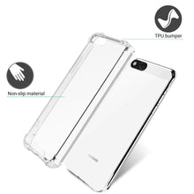 Ladda upp bild till gallerivisning, Moozy Shock Proof Silicone Case for Huawei Y5 2018, Y5 Prime 2018 - Transparent Crystal Clear Phone Case Soft TPU Cover