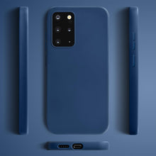 Cargar imagen en el visor de la galería, Moozy Lifestyle. Silicone Case for Samsung S20 Plus, Midnight Blue - Liquid Silicone Lightweight Cover with Matte Finish and Soft Microfiber Lining, Premium Silicone Case