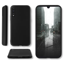 Ladda upp bild till gallerivisning, Moozy Minimalist Series Silicone Case for Samsung A50, Black - Matte Finish Slim Soft TPU Cover