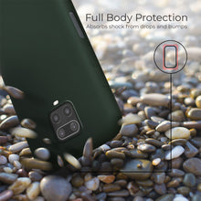 Cargar imagen en el visor de la galería, Moozy Lifestyle. Case for Xiaomi Redmi Note 9S, Redmi Note 9 Pro, Dark Green - Liquid Silicone Cover with Matte Finish and Soft Microfiber Lining