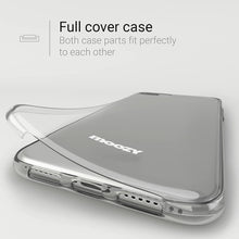 Carica l'immagine nel visualizzatore di Gallery, Moozy 360 Degree Case for iPhone 8 Plus, iPhone 7 Plus - Full body Front and Back Slim Clear Transparent TPU Silicone Gel Cover