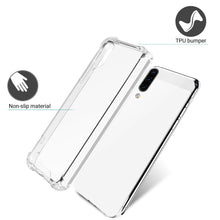 Ladda upp bild till gallerivisning, Moozy Shock Proof Silicone Case for Huawei P30 Lite - Transparent Crystal Clear Phone Case Soft TPU Cover