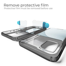 Ladda upp bild till gallerivisning, Moozy Xframe Shockproof Case for Samsung A51 - Black Rim Transparent Case, Double Colour Clear Hybrid Cover with Shock Absorbing TPU Rim