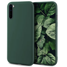 Cargar imagen en el visor de la galería, Moozy Minimalist Series Silicone Case for OnePlus Nord, Midnight Green - Matte Finish Slim Soft TPU Cover