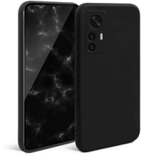 Load image into Gallery viewer, Moozy Minimalist Series Silicone Case for Xiaomi 12 and Xiaomi 12X, Black - Matte Finish Lightweight Mobile Phone Case Slim Soft Protective TPU Cover with Matte Surface