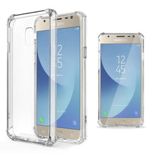 Charger l'image dans la galerie, Moozy Shock Proof Silicone Case for Samsung J3 2017 - Transparent Crystal Clear Phone Case Soft TPU Cover