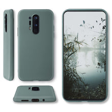 Cargar imagen en el visor de la galería, Moozy Minimalist Series Silicone Case for OnePlus 8 Pro, Blue Grey - Matte Finish Slim Soft TPU Cover