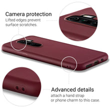 Load image into Gallery viewer, Moozy Minimalist Series Silicone Case for Xiaomi Redmi Note 8 Pro, Wine Red - Matte Finish Slim Soft TPU Cover