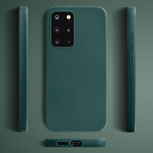 Cargar imagen en el visor de la galería, Moozy Lifestyle. Silicone Case for Samsung S20 Plus, Dark Green - Liquid Silicone Lightweight Cover with Matte Finish and Soft Microfiber Lining, Premium Silicone Case