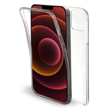Cargar imagen en el visor de la galería, Moozy 360 Degree Case for iPhone 12, iPhone 12 Pro - Transparent Full body Slim Cover - Hard PC Back and Soft TPU Silicone Front