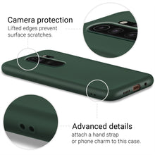 Load image into Gallery viewer, Moozy Lifestyle. Designed for Xiaomi Redmi Note 8 Pro Case, Dark Green - Liquid Silicone Cover with Matte Finish and Soft Microfiber Lining