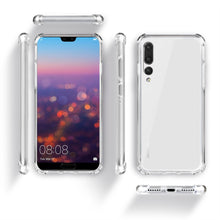 Ladda upp bild till gallerivisning, Moozy Shock Proof Silicone Case for Huawei P20 Pro - Transparent Crystal Clear Phone Case Soft TPU Cover