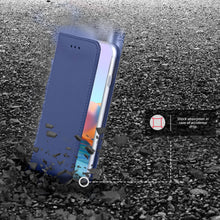 Afbeelding in Gallery-weergave laden, Moozy Case Flip Cover for Xiaomi Redmi Note 10 Pro and Note 10 Pro Max, Dark Blue - Smart Magnetic Flip Case Flip Folio Wallet Case