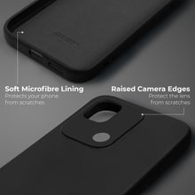Load image into Gallery viewer, Moozy Lifestyle. Silicone Case for Xiaomi Redmi 10C, Black - Liquid Silicone Lightweight Cover with Matte Finish and Soft Microfiber Lining, Premium Silicone Case