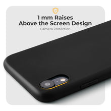 Cargar imagen en el visor de la galería, Moozy Minimalist Series Silicone Case for iPhone XR, Black - Matte Finish Slim Soft TPU Cover