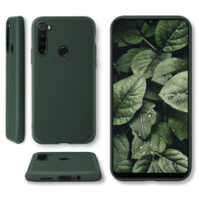 Załaduj obraz do przeglądarki galerii, Moozy Minimalist Series Silicone Case for Xiaomi Redmi Note 8, Midnight Green - Matte Finish Slim Soft TPU Cover