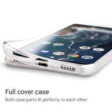 Ladda upp bild till gallerivisning, Moozy 360 Degree Case for Xiaomi Mi A2 - Transparent Full body Slim Cover - Hard PC Back and Soft TPU Silicone Front