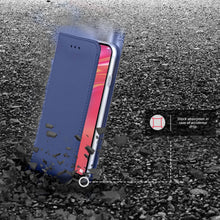 Ladda upp bild till gallerivisning, Moozy Case Flip Cover for Huawei Y7 2019, Huawei Y7 Prime 2019, Dark Blue - Smart Magnetic Flip Case with Card Holder and Stand