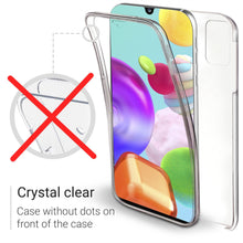 Carica l'immagine nel visualizzatore di Gallery, Moozy 360 Degree Case for Samsung A41 - Transparent Full body Slim Cover - Hard PC Back and Soft TPU Silicone Front