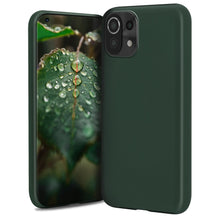Load image into Gallery viewer, Moozy Lifestyle. Silicone Case for Xiaomi Mi 11 Lite 5G and 4G, Dark Green - Liquid Silicone Lightweight Cover with Matte Finish