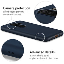 Load image into Gallery viewer, Moozy Lifestyle. Designed for Xiaomi Redmi Note 8 Pro Case, Midnight Blue - Liquid Silicone Cover with Matte Finish and Soft Microfiber Lining