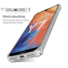 Ladda upp bild till gallerivisning, Moozy Shock Proof Silicone Case for Huawei Y7 2019, Huawei Y7 Prime 2019 - Transparent Crystal Clear Phone Case Soft TPU Cover