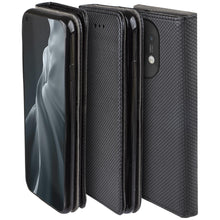Load image into Gallery viewer, Moozy Case Flip Cover for Xiaomi Mi 11, Black - Smart Magnetic Flip Case Flip Folio Wallet Case with Card Holder and Stand, Credit Card Slots10,99