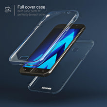 Carica l'immagine nel visualizzatore di Gallery, Moozy 360 Degree Case for Samsung A3 2017 - Full body Front and Back Slim Clear Transparent TPU Silicone Gel Cover
