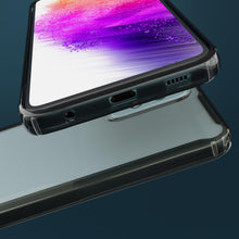 Ladda upp bild till gallerivisning, Moozy Xframe Shockproof Case for Samsung A33 5G - Black Rim Transparent Case, Double Colour Clear Hybrid Cover with Shock Absorbing TPU Rim