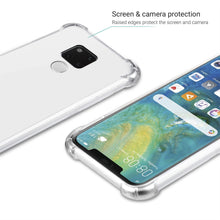 Ladda upp bild till gallerivisning, Moozy Shock Proof Silicone Case for Huawei Mate 20 - Transparent Crystal Clear Phone Case Soft TPU Cover