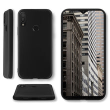 Ladda upp bild till gallerivisning, Moozy Lifestyle. Designed for Huawei Y6 2019 Case, Black - Liquid Silicone Cover with Matte Finish and Soft Microfiber Lining