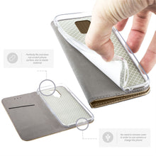 Lade das Bild in den Galerie-Viewer, Moozy Case Flip Cover for Xiaomi Redmi Note 9S and Xiaomi Redmi Note 9 Pro, Gold - Smart Magnetic Flip Case with Card Holder and Stand