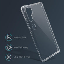 Carica l'immagine nel visualizzatore di Gallery, Moozy Shock Proof Silicone Case for Xiaomi Mi Note 10, Xiaomi Mi Note 10 Pro - Transparent Crystal Clear Phone Case Soft TPU Cover