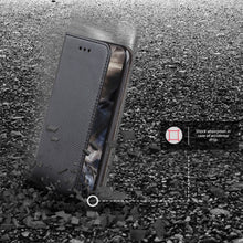 Charger l'image dans la galerie, Moozy Case Flip Cover for OnePlus Nord, Black - Smart Magnetic Flip Case with Card Holder and Stand