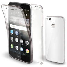 Ladda upp bild till gallerivisning, Moozy 360 Degree Case for Huawei P8 Lite 2017 - Transparent Full body Slim Cover - Hard PC Back and Soft TPU Silicone Front