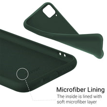 Ladda upp bild till gallerivisning, Moozy Lifestyle. Designed for Huawei P40 Lite Case, Dark Green - Liquid Silicone Cover with Matte Finish and Soft Microfiber Lining