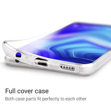 Ladda upp bild till gallerivisning, Moozy 360 Degree Case for Xiaomi Redmi Note 9 - Transparent Full body Slim Cover - Hard PC Back and Soft TPU Silicone Front