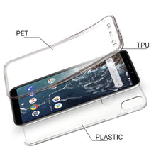 Ladda upp bild till gallerivisning, Moozy 360 Degree Case for Xiaomi Mi A2 - Transparent Full body Slim Cover - Hard PC Back and Soft TPU Silicone Front