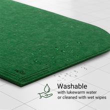 Załaduj obraz do przeglądarki galerii, VILSTO Felt Fabric Place Mats, Dining Table Dinner Sets, Placemats and Coasters Set with Cutlery Holder, 18 Piece Set, Kitchen Mat, Dark Green