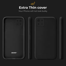 Load image into Gallery viewer, Moozy Minimalist Series Silicone Case for Xiaomi Mi 11 Lite 5G and 4G, Black - Matte Finish Lightweight Mobile Phone Case Slim Soft Protective