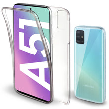 Carica l'immagine nel visualizzatore di Gallery, Moozy 360 Degree Case for Samsung A51 - Transparent Full body Slim Cover - Hard PC Back and Soft TPU Silicone Front