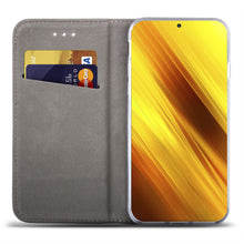 Afbeelding in Gallery-weergave laden, Moozy Case Flip Cover for Xiaomi Poco X3 NFC, Gold - Smart Magnetic Flip Case with Card Holder and Stand